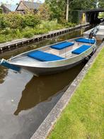 Aluminium 8 persoons Wildeboer Punter Z.G.A.N + 4 pk 4 tact!, Watersport en Boten, Sloepen, Ophalen, 10 tot 30 pk, Aluminium, Zo goed als nieuw