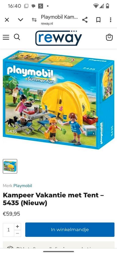 Playmobil Summer Fun kampeervakantie met tent 5435  Compleet, Kinderen en Baby's, Speelgoed | Playmobil, Zo goed als nieuw, Ophalen