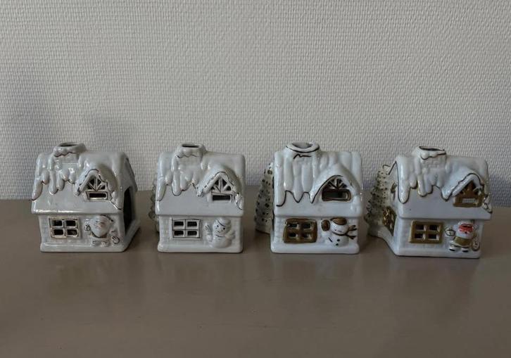 Stenen huisjes wit, Diversen, Kerst, Zo goed als nieuw, Ophalen of Verzenden