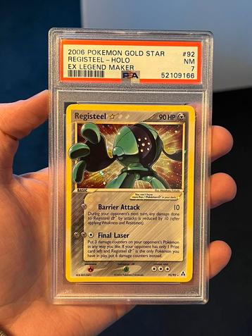 Pokemon Registeel Goldstar Holo #92- Ex Legend Maker - PSA 7 beschikbaar voor biedingen