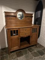 Handgemaakte eiken-look buffetkast uit WOII – vakmanschap, Antiek en Kunst, Ophalen of Verzenden
