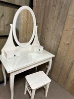 Ikea Hemnes Kaptafel Wit met ingolf kruk, Huis en Inrichting, Gebruikt, 100 tot 150 cm, Hout, 50 tot 100 cm