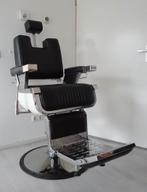 Z.G.A.N leren kappersstoel / barber stoel., Huis en Inrichting, Ophalen, Bruin, Eén