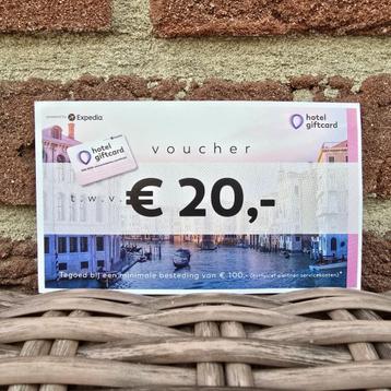 Hotel Giftcard voucher twv €20 - korting waardebon beschikbaar voor biedingen