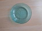 Turquoise glazen schaal, Huis en Inrichting, Woonaccessoires | Schalen en Manden, Schaal, Rond, Ophalen of Verzenden, Glas