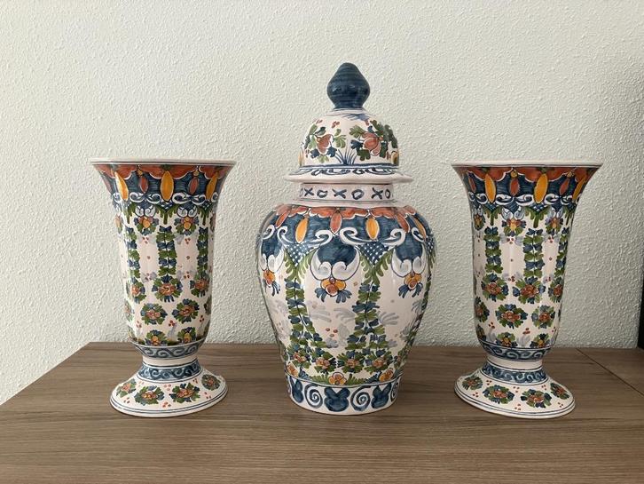 3-delig kaststel Makkum, Antiek en Kunst, Antiek | Keramiek en Aardewerk, Ophalen of Verzenden