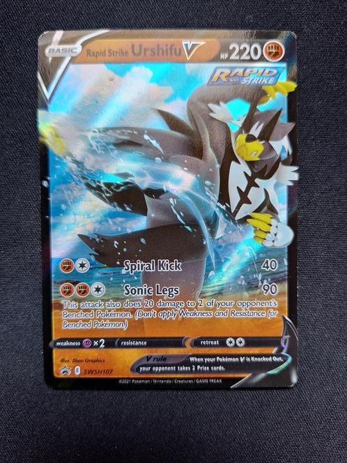 Single Strike Urshifu V SWSH107 Promo, Hobby en Vrije tijd, Verzamelkaartspellen | Pokémon, Zo goed als nieuw, Losse kaart, Verzenden