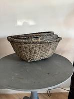 Set van 3 leemmanden, Huis en Inrichting, Ophalen, Overige materialen, Mand, Rond