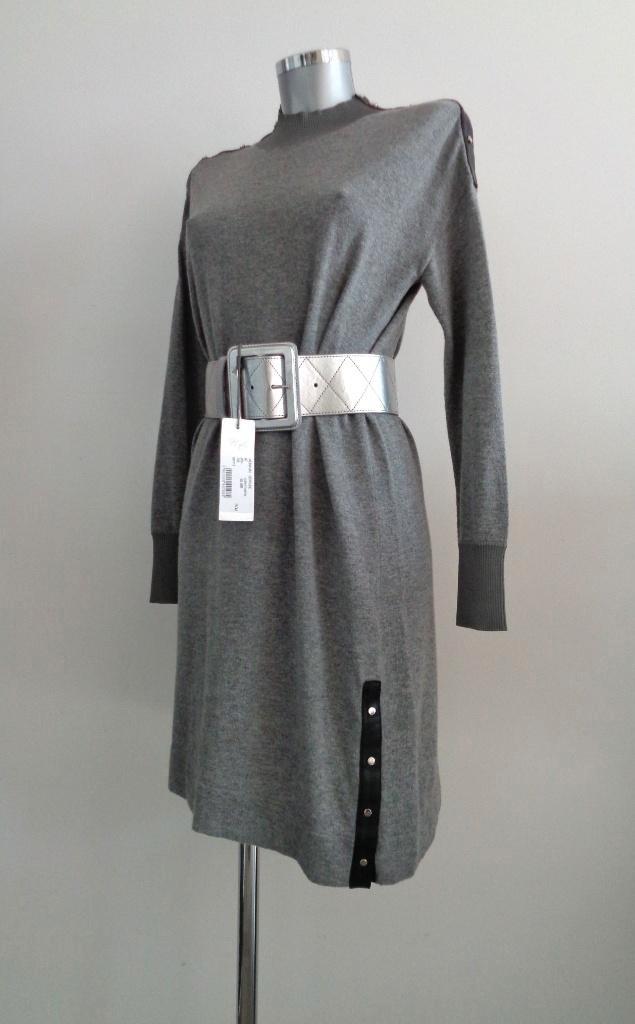 Diesel jurk van Alpaca en viscose maat S/M, Kleding | Dames, Jurken, Zo goed als nieuw, Maat 38/40 (M), Grijs, Knielengte, Ophalen of Verzenden