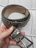 ECHT LEER LEREN RIEM MET METLALEN STUDS EN KRISTAL STENEN, Kleding | Dames, Riemen en Ceinturen, Overige kleuren, Echt leder, Ophalen of Verzenden