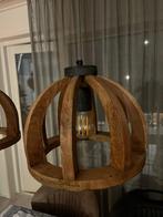 Mango Houten Lampen - 3 op een Rij, Huis en Inrichting, Lampen | Hanglampen, Ophalen, Zo goed als nieuw, Hout, Minder dan 50 cm