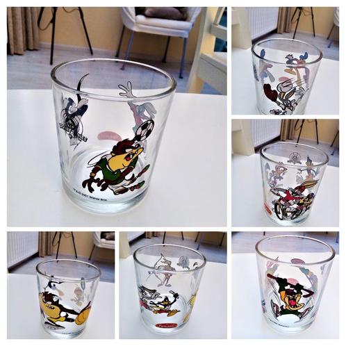 6 limonade/glazen van looney tunes penotti/warner bros, Verzamelen, Glas en Borrelglaasjes, Zo goed als nieuw, Frisdrankglas, Ophalen of Verzenden