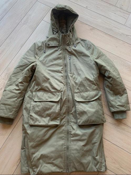 Ichi zgan khaki gewatteerde parka jas winterjas S M, Kleding | Dames, Jassen | Winter, Zo goed als nieuw, Maat 36 (S), Groen, Ophalen of Verzenden