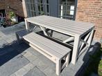 Hillhout tuinset eetset, Tuin en Terras, Tuinsets en Loungesets, Ophalen, Gebruikt, Eettafel, 8 zitplaatsen