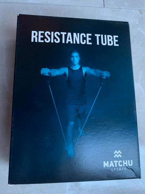 Matchu resistance tube medium 1,3 m, Sport en Fitness, Fitnessmaterialen, Zo goed als nieuw, Weerstandband, Armen, Benen, Borst