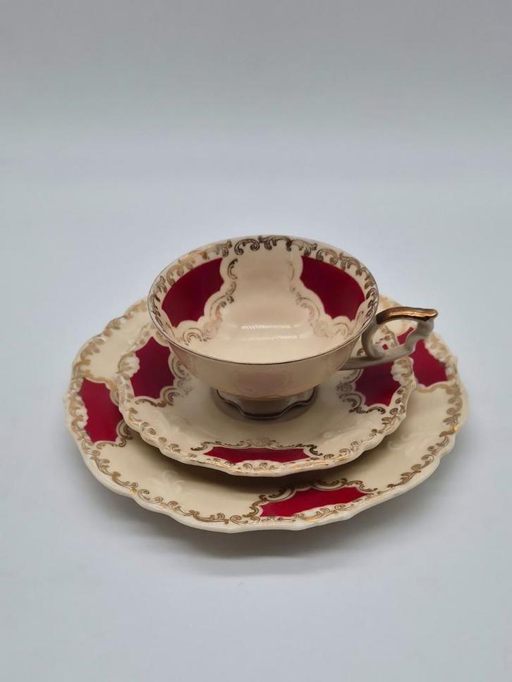 Thee set kop en schotels, Antiek en Kunst, Antiek | Servies los, Ophalen of Verzenden