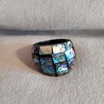 Antieke Ring Akar Bahar  Abalone Pauw Schelp, Verzenden, Overige materialen, Ring, Met edelsteen