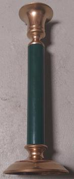 Vintage Engelse kandelaar,  donker groen en goud, Huis en Inrichting, Woonaccessoires | Kandelaars en Kaarsen, Overige materialen