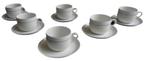 Douwe Egberts Jarolina 6x kop en schotel blauw wit, Huis en Inrichting, Keuken | Servies, Postbus 64461, Brunssum, Nederland, Verzenden