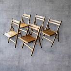 Vintage Klapstoeltjes 60s/70s - Set van 5, Ophalen, Gebruikt, Vintage 1960-1970, Bruin