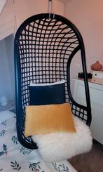 Zwarte rotan hangstoel hang ei stoel, Ophalen, Zwart, Eén