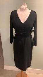 LaDress Cloe zwart xs ,s of L zgan jurk travelstof met sash, LaDress, Maat 42/44 (L), Knielengte, Ophalen of Verzenden