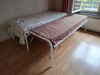 Logeerbed 1- of 2-persoons (uitklapbaar), Ophalen, Verstelbaar, Wit, Tweepersoons