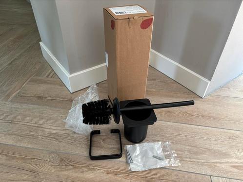 Geesa Frame toiletborstelhouder zwart, Doe-het-zelf en Verbouw, Sanitair, Zo goed als nieuw, Toilet, Chroom, Ophalen of Verzenden