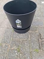 Elho Greenville Bloempot - Zwart - 30cm, 25 tot 40 cm, Kunststof, Rond, Zo goed als nieuw