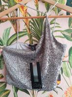 Zilver glitter broek en top maat M, Ophalen of Verzenden, Zo goed als nieuw, Maat 38/40 (M), Overige typen
