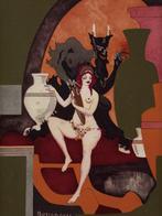 Jean de Bosschère – 1925, 2 kleine art deco prenten, Bacchus, Gebruikt, Verzenden, Voor 1940, Prent
