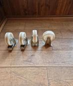 Set van 4 zwenkwielen, Doe-het-zelf en Verbouw, Zwenkwielen, Ophalen of Verzenden, Gebruikt