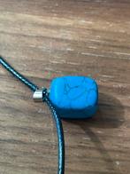 Turquoise edelsteen  Ketting, Sieraden, Tassen en Uiterlijk, Kettingen, Blauw, Nieuw, Ophalen of Verzenden, Steen of Mineraal