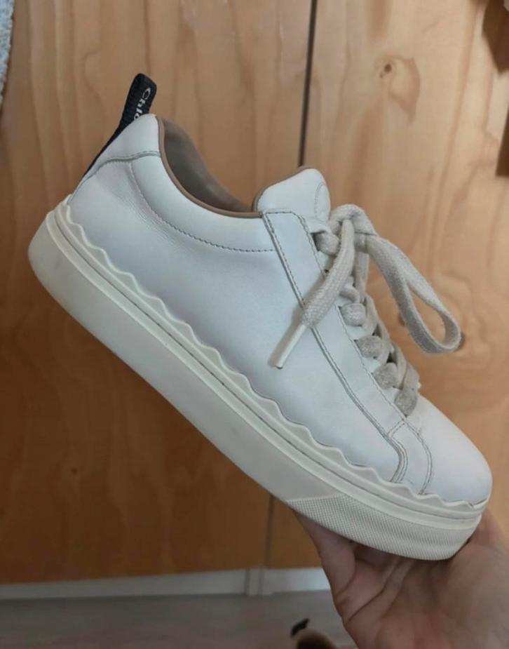 Chloe leren sneakers maat 36 - Comfort & Luxe, Kleding | Dames, Schoenen, Zo goed als nieuw, Sneakers of Gympen, Wit, Ophalen of Verzenden