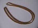 Vintage Monet / lange goukleurige schakel ketting, Ophalen, Zo goed als nieuw, Goud, Overige materialen