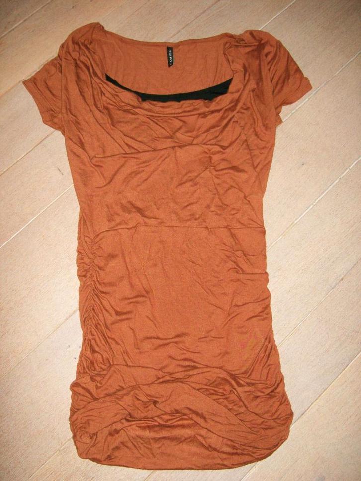 2 jurkjes zwart/bruin maat S, Kleding | Dames, Jurken, Zo goed als nieuw, Maat 38/40 (M), Bruin, Boven de knie, Ophalen of Verzenden