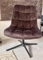 WOOOD Job velvet antraciet draaifauteuil - Zo goed als nieuw, Huis en Inrichting, Ophalen, Zo goed als nieuw, Stof, 75 tot 100 cm