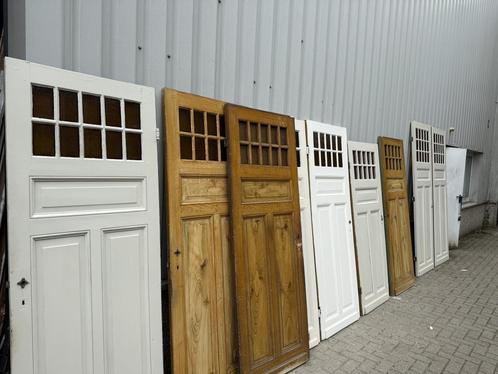 8 antieke paneeldeuren uit 1890, Doe-het-zelf en Verbouw, Deuren en Horren, Zo goed als nieuw, Binnendeur, 200 tot 215 cm, Minder dan 80 cm