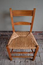 Prachtige set van 6 oude eiken kerkstoelen, keukenstoelen., Verzenden