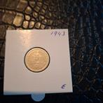 Zilveren 25 Cent 1943 - Wilhelmina, Ophalen of Verzenden