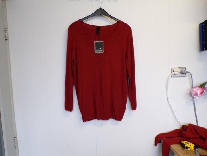 Warmrode dunne trui Adia maat S - 42/44 nieuw!  (2X), Kleding | Dames, Grote Maten, Nieuw, Trui of Vest, Rood, Ophalen of Verzenden