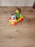 Houten Trekfiguur Aap Trommelaar, Ophalen of Verzenden, Gebruikt, Duw- of Trekspeelgoed