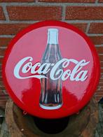 EMAILLE COCA COLA BORD DIAMETER 40 CM VOOR MANCAVE, Ophalen, Zo goed als nieuw, Reclamebord