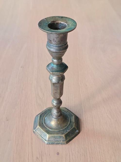Antieke 19de eeuwse koperen 8 hoekige kandelaar €12,50, Antiek en Kunst, Antiek | Koper en Brons, Koper, Ophalen of Verzenden