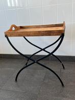 Inklapbare sidetable, Huis en Inrichting, Tafels | Sidetables, Ophalen, 50 tot 100 cm, Zo goed als nieuw, Metaal
