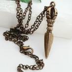 Messing Tibetaanse Vajra / Dorje dolk 46 mm incl. ketting, Antiek en Kunst, Kunst | Niet-Westerse kunst, Ophalen