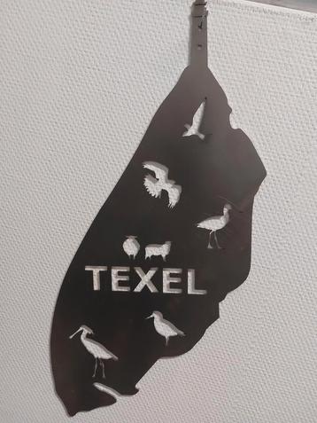 Uniek Corten Staal Texel eiland met vogels (Metalbird)  beschikbaar voor biedingen