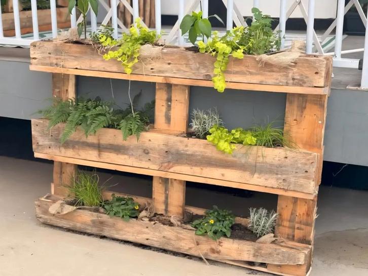 Kruidenpallets te koop, Tuin en Terras, Bloembakken en Plantenbakken, Nieuw, Hout, Balkon, Tuin, 60 cm of meer, 60 tot 100 cm