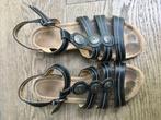 Zwarte sandalen met sierknopen (maat 37), Zwart, Gedragen, Sandalen of Muiltjes, Ophalen of Verzenden
