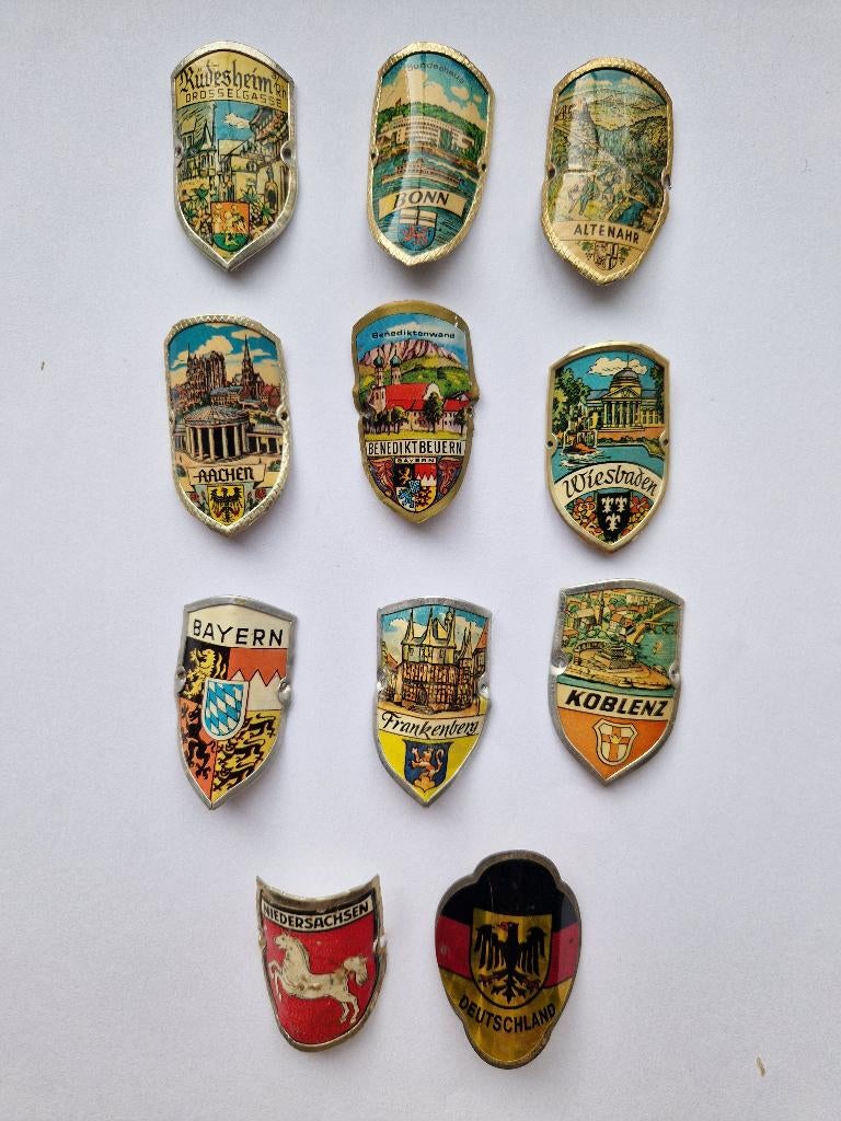 gebruikte Wandelstokemblemen Duitsland (13), Verzamelen, Speldjes, Pins en Buttons, Ophalen of Verzenden, Gebruikt, Stad of Land